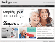 Tablet Screenshot of clarityproducts.com